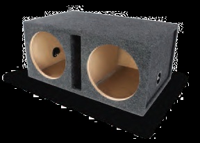 Atrend 12DQV Dual 12 Inch Center Vented Subwoofer Box 1.8 Cu Ft / Sub
