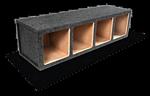 Atrend 12QQK Quad 12 Inch Sealed Subwoofer Box Square Cutout Kicker L7 Specific