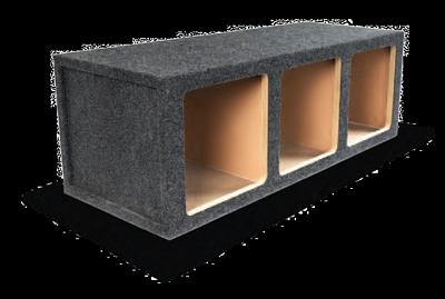 Atrend 12TQK 12 Inch Triple Sealed Subwoofer Box Square Cutout Kicker L7 Specific