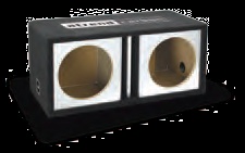Atrend 15DVR-BRUSHED Dual 15 Inch Vented Carbon Colors Subwoofer Box Brushed Aluminum
