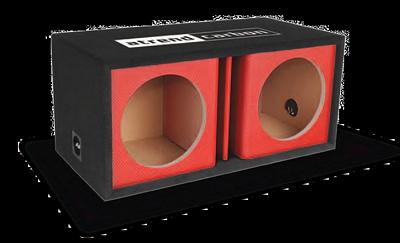 Atrend 10DVR-RED Dual 10 Inch Vented Carbon Colors Subwoofer Box