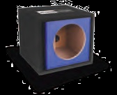 Atrend 15SVR-BLUE Single 15 Inch Vented Carbon Colors Subwoofer Box