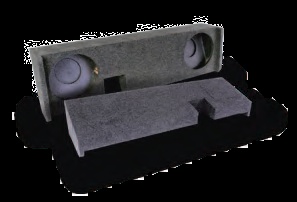 Atrend A342-12CP Dual 12 Inch Upfire 09+ Ford F150 Ext Cab Subwoofer Box Carpeted