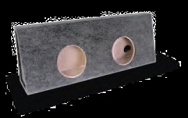 Atrend A392-10CP Dual 10 Inch Front Fire 99+ Ford F250/F350 Crew Cab Subwoofer Box Carpeted