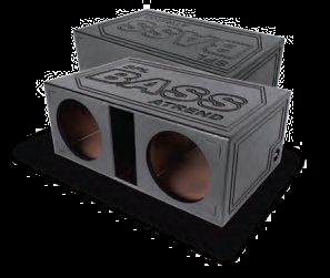 Atrend SPL-12DV Dual 12 Inch Ported Super Bass SPL Subwoofer Box with Bed / Rhino Liner Finish