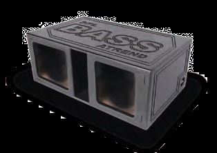 Atrend SPL-12DVK Dual 12 Inch Ported Super Bass SPL Subwoofer Box with Bed / Rhino Liner Finish Square Sub Specific