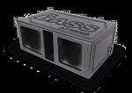 Atrend SPL-12DVK Dual 12 Inch Ported Super Bass SPL Subwoofer Box with Bed / Rhino Liner Finish Square Sub Specific