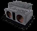 Atrend SPL-10DV Dual 10 Inch Vented Super Bass SPL Subwoofer Box with Bed / Rhino Liner Finish