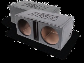 Atrend TL-12DV Dual 12 Inch Slammer Vented Divided Subwoofer Box Bed / Rhino Liner Finish