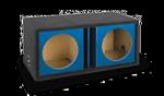 Atrend ZV15D-BLUE Dual 15 Inch Kandy Blue Vented Subwoofer Box