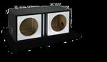 Atrend ZV12D-SILVER Dual 12 Inch Vented Subwoofer Box