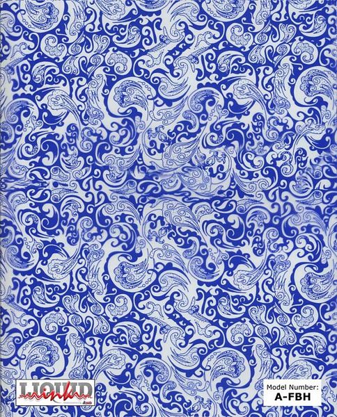 Atrend Liquid Ink A-FBH Floral Blue Custom Hydro Graphics