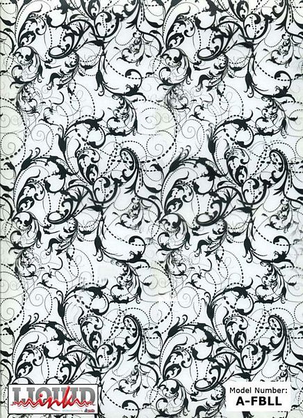 Atrend Liquid Ink A-FBLL Floral Black Leaf Custom Hydro Graphics