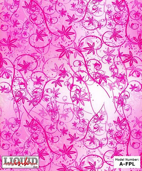 Atrend Liquid Ink A-FPL Floral Pink Leaf Custom Hydro Graphics