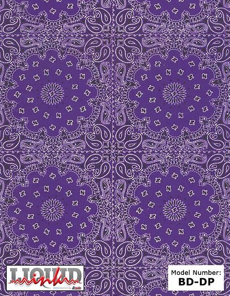 Atrend Liquid Ink BD-DP Dark Purple Bandana Custom Hydro Graphics