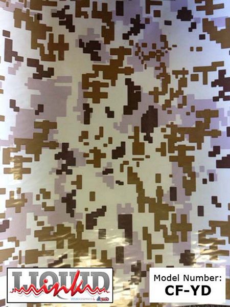 Atrend Liquid Ink CF-YD Yellow Digital Camo Custom Hydro Graphics