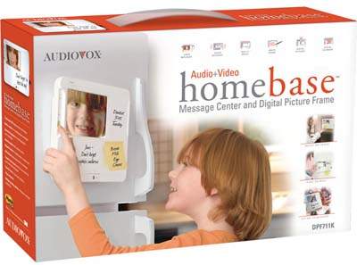 AudioVox DPF711K Audio/Video Homebase Message Center And 7 Inch Digital Photo Frame