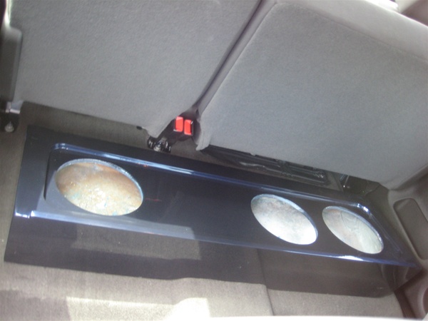 Bassforms BF310GMCREW 2008-09 Chevrolet Silverado/GMC Sierra Crew Cab 3 - 10 Inch Custom Fiberglass Subwoofer Box