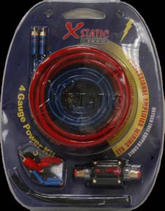 BatCap 4 Guage Amplifier install kit with RCA's