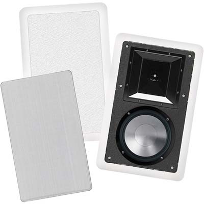 BIC FH6-W 6.5 Inch 2 Way In-Wall Speakers With Mid/High Frequency Horns