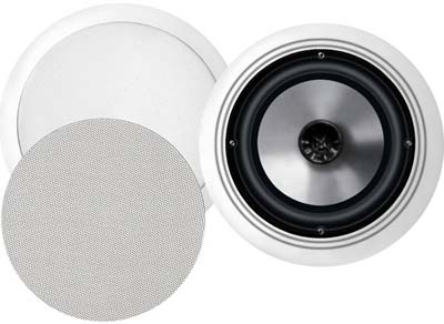 BIC FH8-C 8 Inch 2 Way In-Ceiling Speakers With Swivel Mid/High Frequency Horns