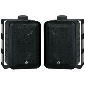 BIC RTR RTRV44-2 4 Inch / 2 Inch / .5 Inch 3-Way Indoor/Outdoor Speakers (Black)