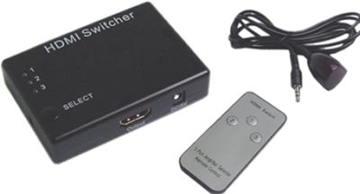 Calrad 40-992 3 x 1 HDMI Switcher with Wireless Remote