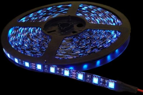 Calrad 92-300-BU-HG 5M Blue LED Light Strip on reel with 300 - 3 CHIP LED