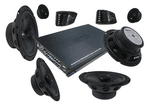 CDT Audio COM-626CAR 6.5 Inch Component Set Front / 6.5 Inch Coax Rear Speakers / 4 Channel Amplifier Whole Car Package