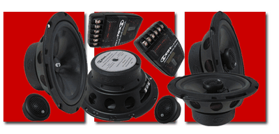 CDT Audio COM-626 CR Front 6.5 Inch 2 Way Component Set, Rear 6.5 Inch 2 Way Coaxial Combo Speaker Package