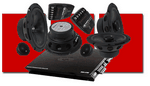 CDT Audio COM-626 / COX-622 Front 6.5 Inch 2 Way Component Set, Rear 6.5 Inch 2 Way Coaxial, 4 CH SQA4100 Amplifier, Speaker / Amplifier Package