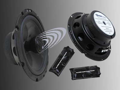 CDT Audio EU-6CX Euro 6.5 Inch 2 Way Coaxial Speakers with 3/4 Inch Swivel Tweeter