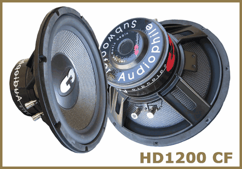 CDT Audio HD-1200CF 12 Inch 300 Watt RMS Carbon Fiber Sound Quality Subwoofer