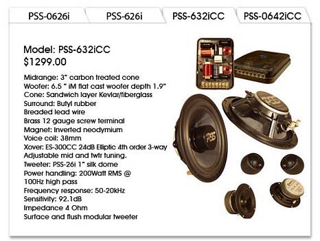 CDT Audio PSS-632iCC 6.5 Inch , 3 Inch, 1.1 Inch, Signature Series 3 Way Audiophile Component Set