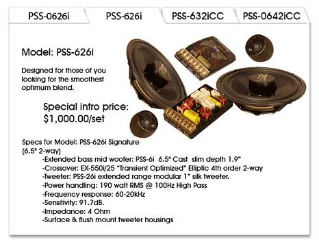 CDT Audio PSS-626i Signature Series 6.5 Inch 2 Way Audiophile Component Set