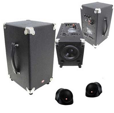 CDT SonaGo 2.1 Portable Speaker System 2-SonaPods / 100 RMS 6.8 Inch Active/Powered Subwoofer