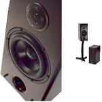 CDT Audio Sonawall Monitor 6.5 Inch 2 Way Audiophile Solid Oak Bookshelf Speaker Dark Cherry