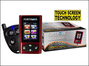 Crimestopper FS-90 Fortress 2-Way FM/FM Touch-Screen Combo Alarm & Remote Start