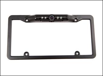 Crimestopper SV-5420.IR.BC PlateCam 180 Degree CMOS Color License Plate Frame Camera Night Vision Black Chrome