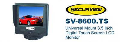 Crimestopper SecurView SV-8600.TS Universal 3 1/2  Digital Touch Screen Monitor