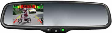 Crimestopper SV-9164 Replacement Style Parking Assist Mirror with 4.3 Inch Digital Color LCD Screen