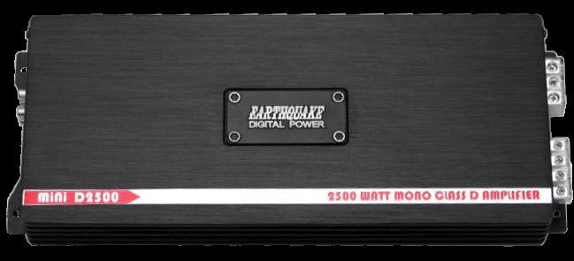 Earthquake Mini D2500 2000 RMS @ 1 Ohm Compact Class D Mono Subwoofer Amplifier 2500W Peak