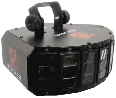 Mr DJ STACKER 3W RGB LED Stacker / Butterfly Effect Light with Built-In Light Shows 6 Channel / DMX-512