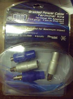 Directed 1/0G - 4G Power / Ground wire Terminator Adapters 2 Pair