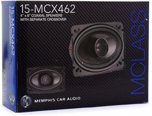Memphis Audio 15-MCX462 4x6 30W RMS 2-Way Coaxial Speakers with Separate Crossovers 60W Max PAIR
