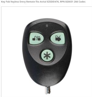 Avital 820031 3 Button 1 Way Replacement Remote for Select Avital Systems