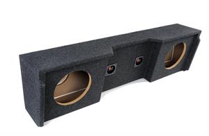 Atrend A152-12CP Dual 12 Sealed Down Fire Subwoofer Box for 1999 - 2007 Chevrolet - GMC Silverado - Sierra Extended Cab Carpeted