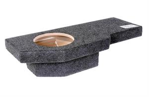 Atrend A201-10CP Single 10 Up Fire 2002-2018 Dodge Ram Quad Cab / New Crew Cab Subwoofer Box Carpeted