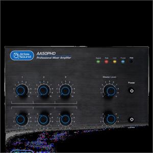 Atlas IED AA50PHD Mixer Amplifier 3 Input 50W into 25V/70.7V and 4Ω Loads Automatic System Test PHD