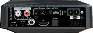Russound AVA2.1 2.1 Channel Class D 50W at 4 Ohms Per Ch Low Profile TV Amplifier with HDMI and Bluetooth